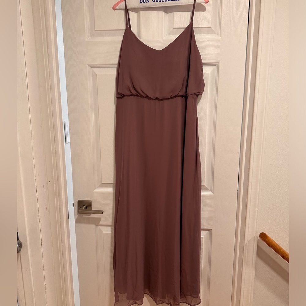 Birdy Grey spaghetti strap bridesmaids dress. XXL